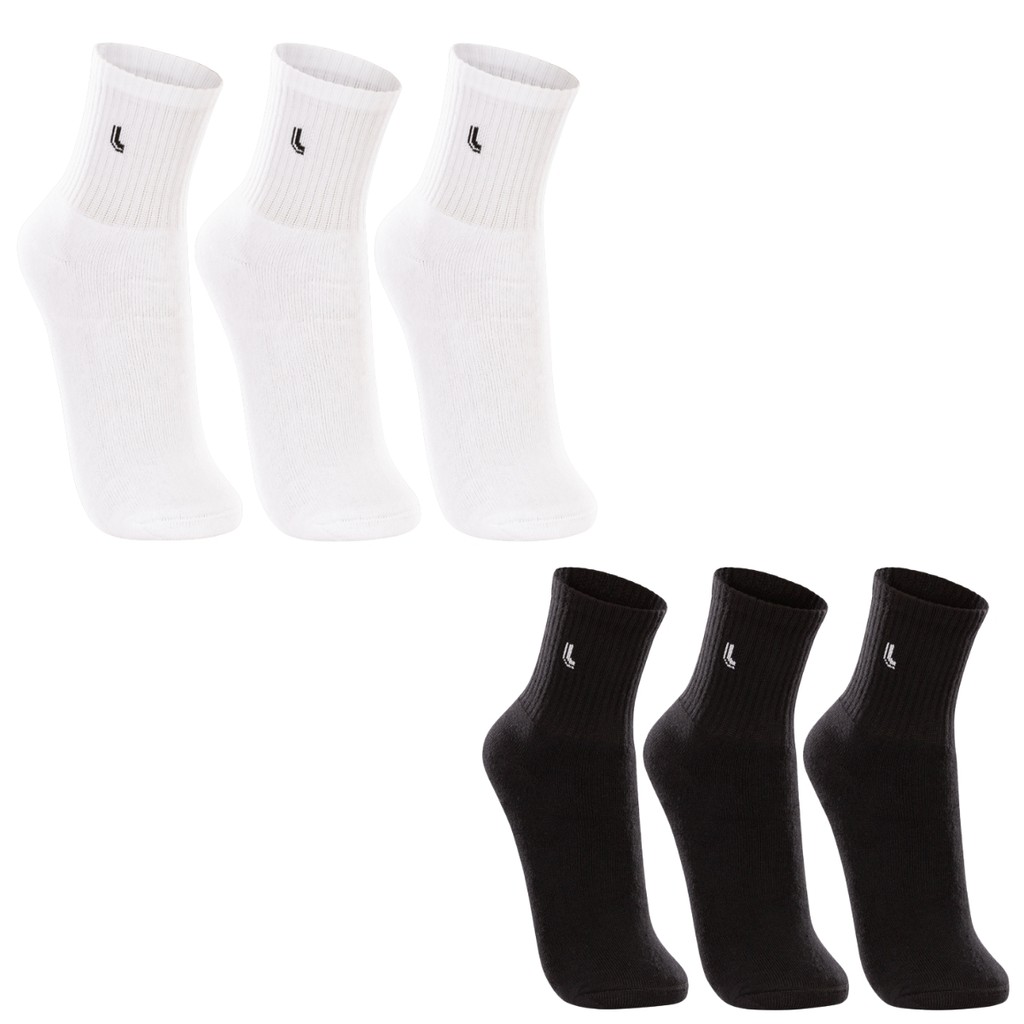 Kit Meia 3 pares Unissex Cano Médio Atoalhada Lupo