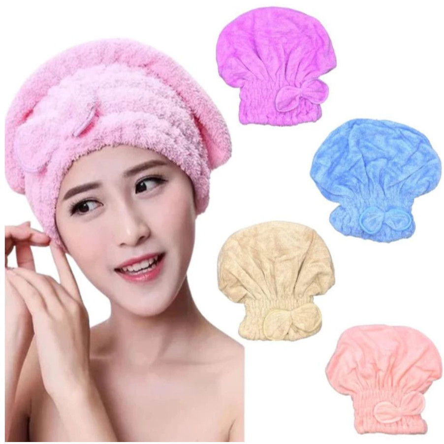 Touca Secagem Rápida de Microfibra para Cabelos Envio Modelos Aleatórios