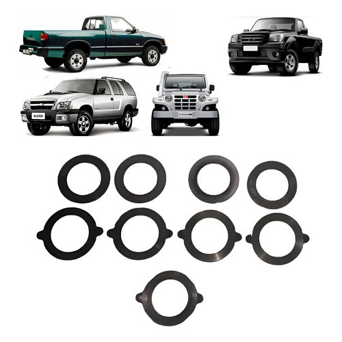 Kit Arruelas Blocantes Eixo F1000 Ranger S10 Troller 31931z