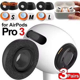 Tampões De Ouvido De Espuma De Memória De Fácil Instalação-Pontas Com Redução De Ruído Ativo Para AirPods Pro 3-Fones Bl