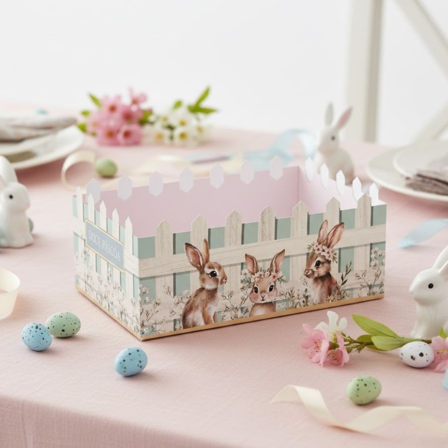 Cesta Cerquinha de Papel Cartão - Doce Páscoa - 10 unidades - Cromus - Rizzo em Oferta na Shopee