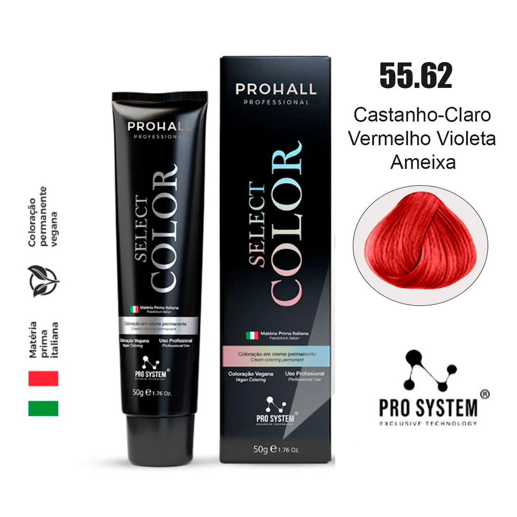 ProHall Coloração Castanho Vermelho Violeta Ameixa 55.62