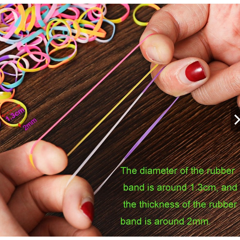Kit 500 Elastico de cabelo Com Bolsa borrachinha/liguinha rabico de cabelo silicone infantil-GUI ANA
