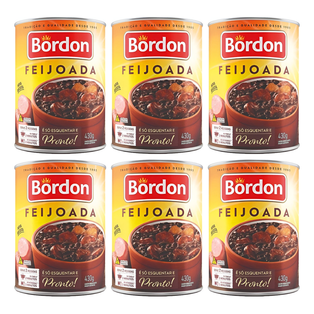 Kit C/6 Feijoada Bordon 430g