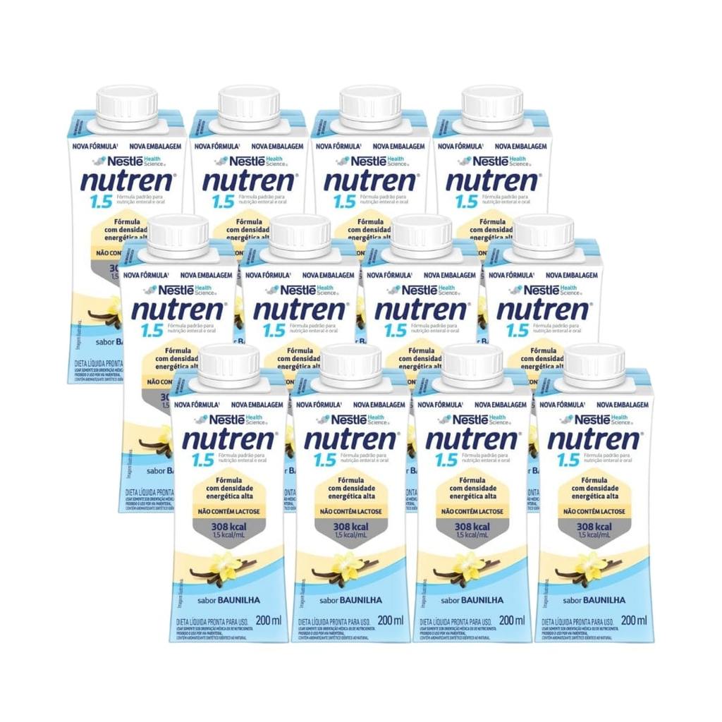 Nutren 1.5 Baunilha 200mL Kit 12 unidades - (Nestle)
