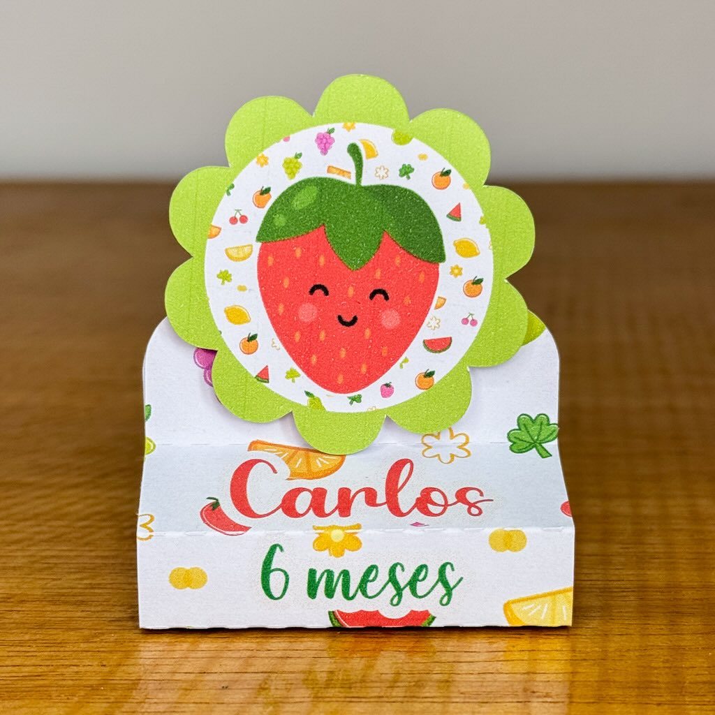 20 Porta Bis Duplo Frutinhas | Personalizados | Lembrancinhas | Festa de Aniversário | PEGUE E MONTE