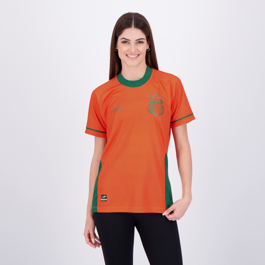 Camisa Finta Sampaio Corrêa Goleiro 2024 Feminina Laranja