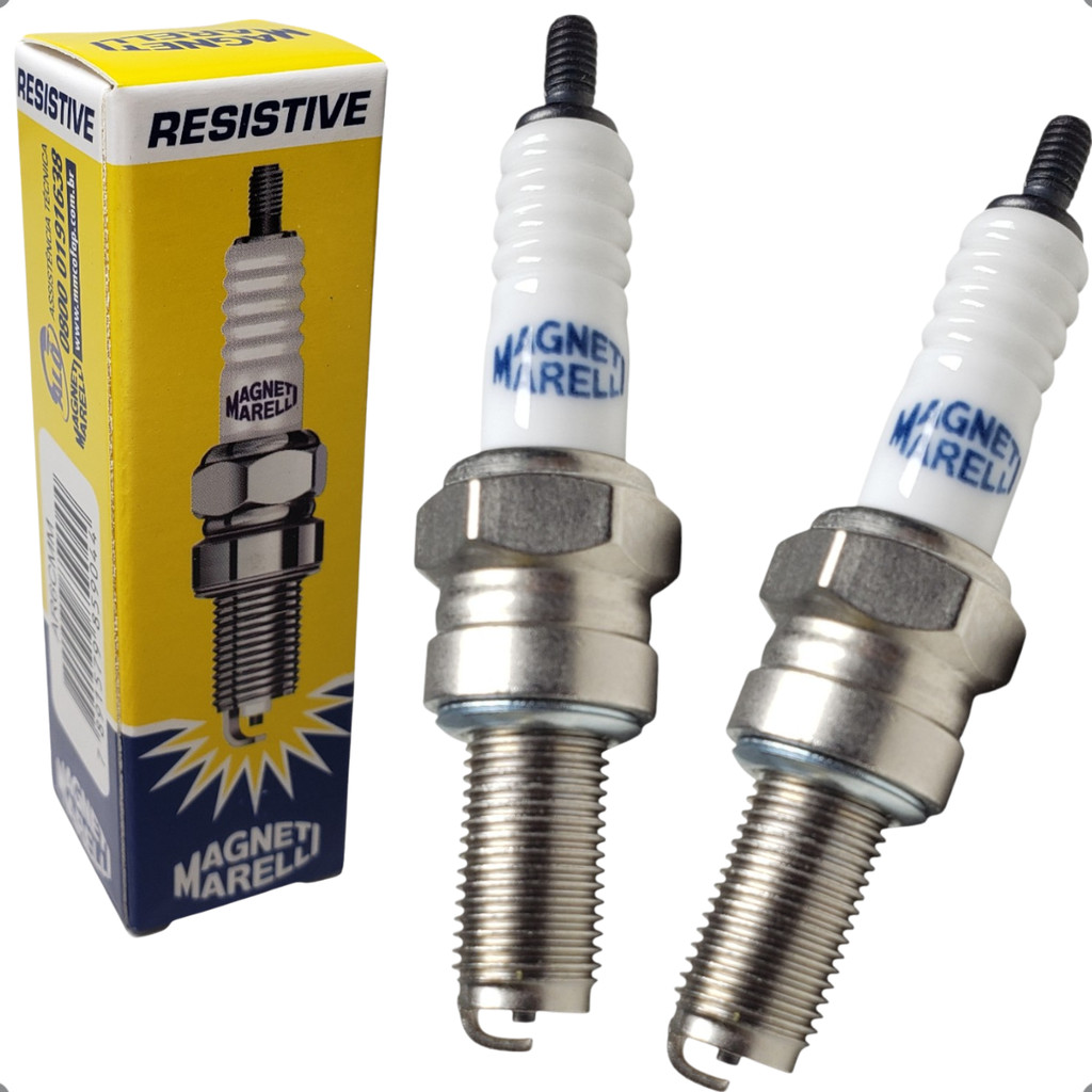 Par Vela Ignição Magneti Marelli Br8cmm Ninja 300 250 R3 Mt-03 321 Comet Gtr Mirage V-Strom 650 em Oferta na Shopee