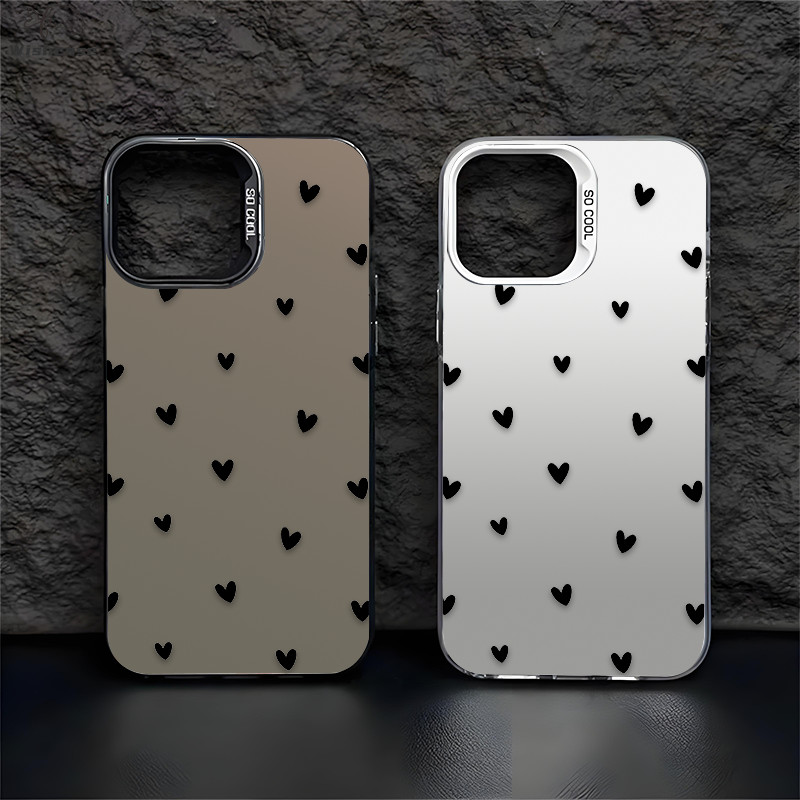 Capa Para Samsung A56 A36 A55 A54 A16 A15 A14 A05S A52 A34 A35 A32 A13 S24 S23 FE Preto Coração Wishcase