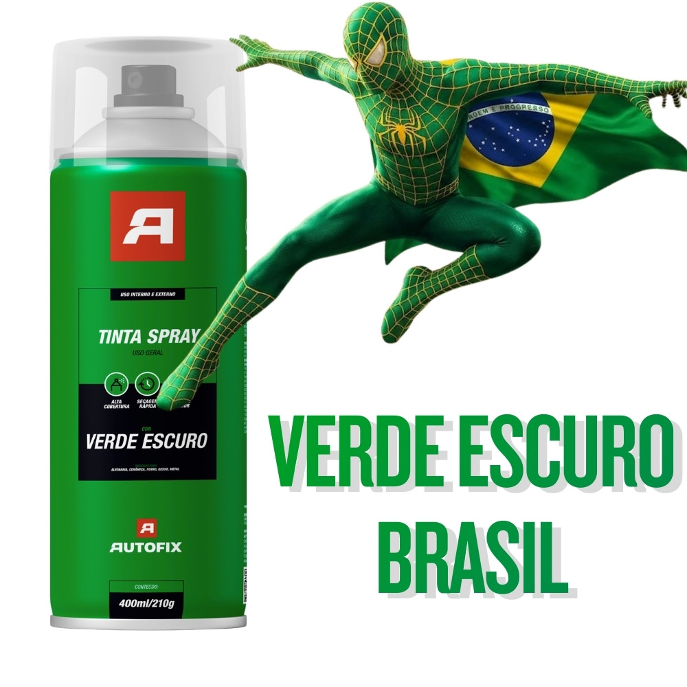 Tinta Spray Verde Escuro Brasil 400ml Envio Expresso em Oferta na Shopee