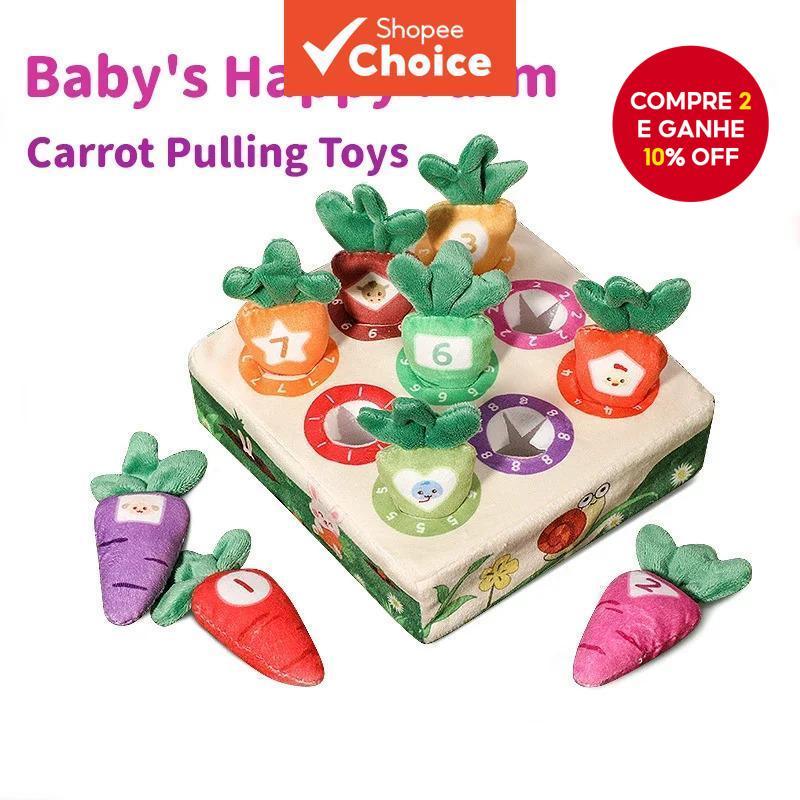 Mordedor De Cenoura E Brinquedo De Chocalho Para Bebês , Aprendizagem Sensorial , Presente De Chá De Bebê , Páscoa , Ani
