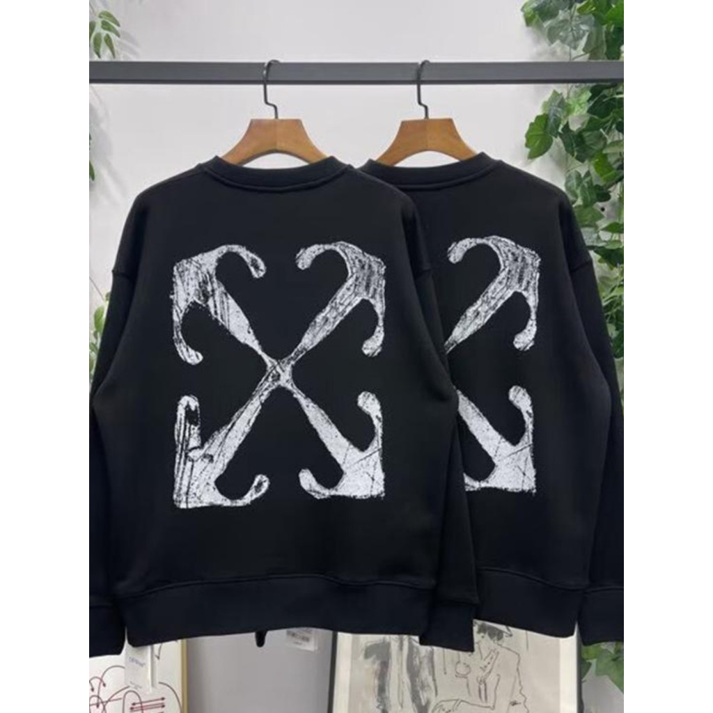 Moletom Estampado Com Padrão De Seta De Projeção Para Homens E Mulheres Pulôver De Manga Comprida Casais