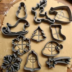 Kit 10 Cortadores Natal Bolacha Natalinos Marcador Biscoitos Confeitaria Pasta Americana