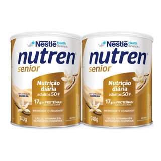 Kit 2 Nutren Senior Complemento Alimentar Baunilha 740g em Oferta na Shopee