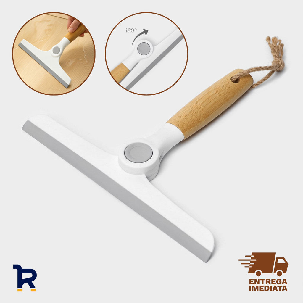 Rodo de Pia Dobrável com Cabo Bambu Multiuso Rodinho Banheiro Janela Mesa Casa Cozinha em Oferta na Shopee