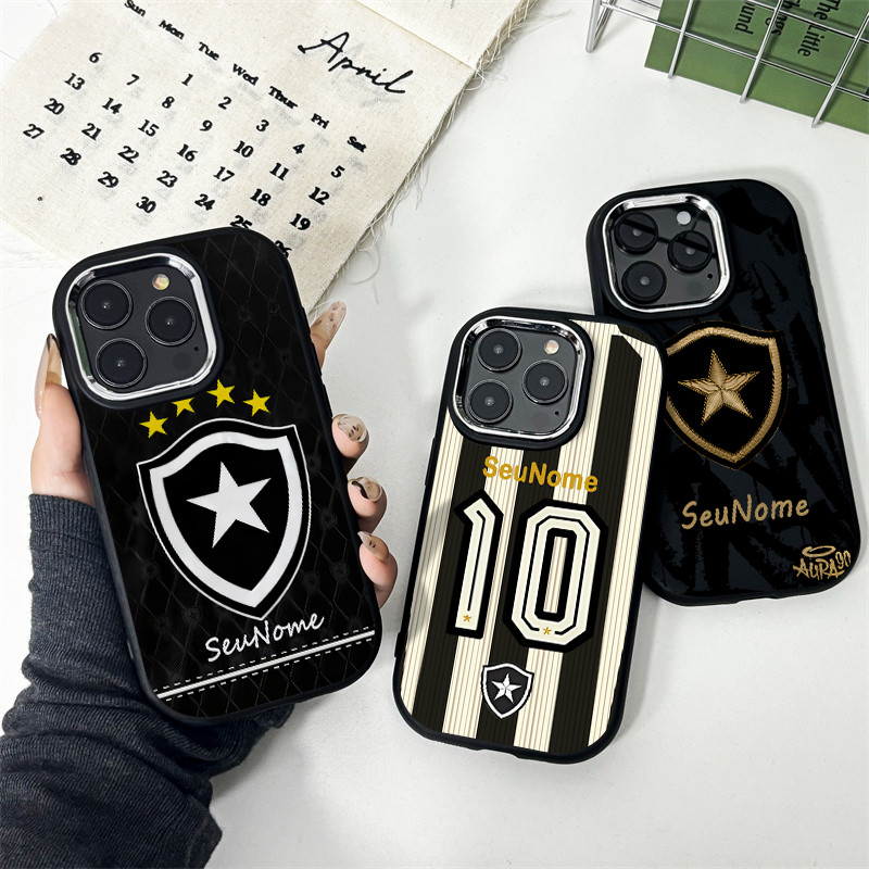 Capinha Capa De Personalizado Com Nome Clube de Futebol Botafogo para IPhone XR 11 12 13 14 16 Pro MAX 15 Plus capa