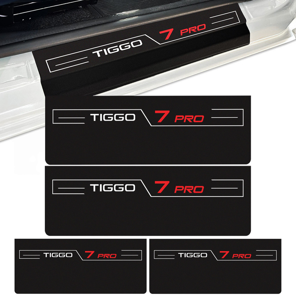 Soleira Porta Para Tiggo 7 Pro 2025 Adesivo Fibra de Carbono