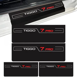 Soleira Porta Para Tiggo 7 Pro 2025 Adesivo Fibra de Carbono