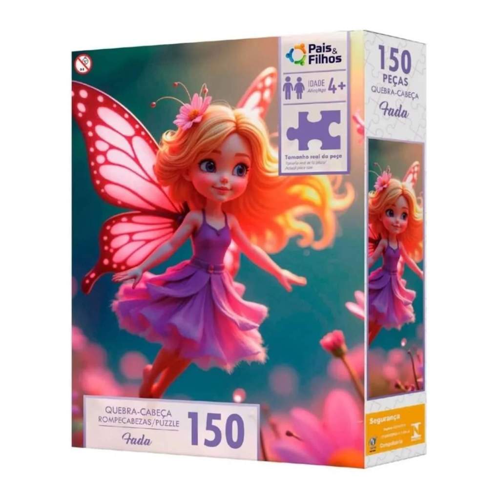 Quebra-Cabeça Mundo Fada 150 Peças Pais e Filhos - 793010-1 em Oferta na Shopee