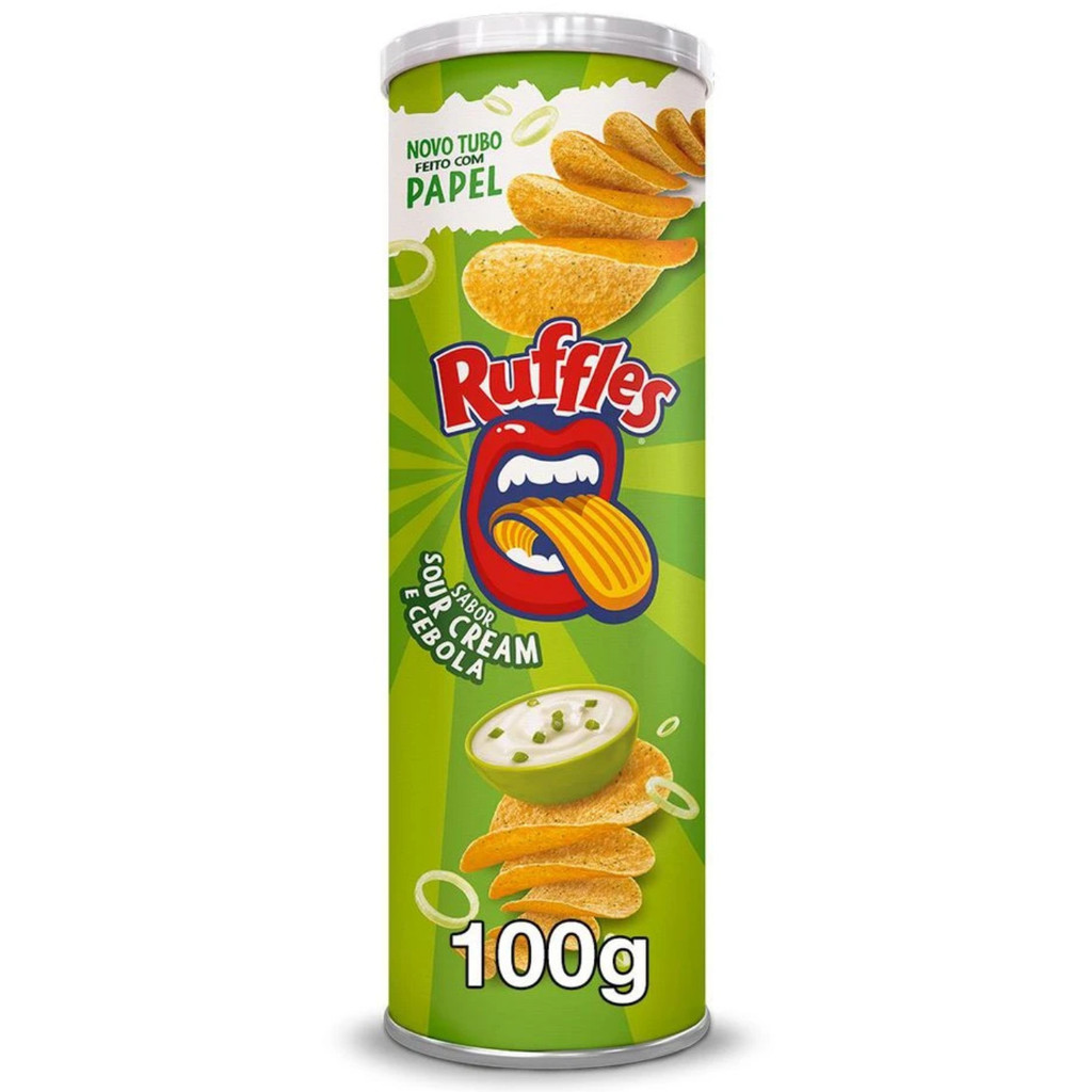 RUFFLES TUBO TIRA ONDA SOUR CREAM 100G