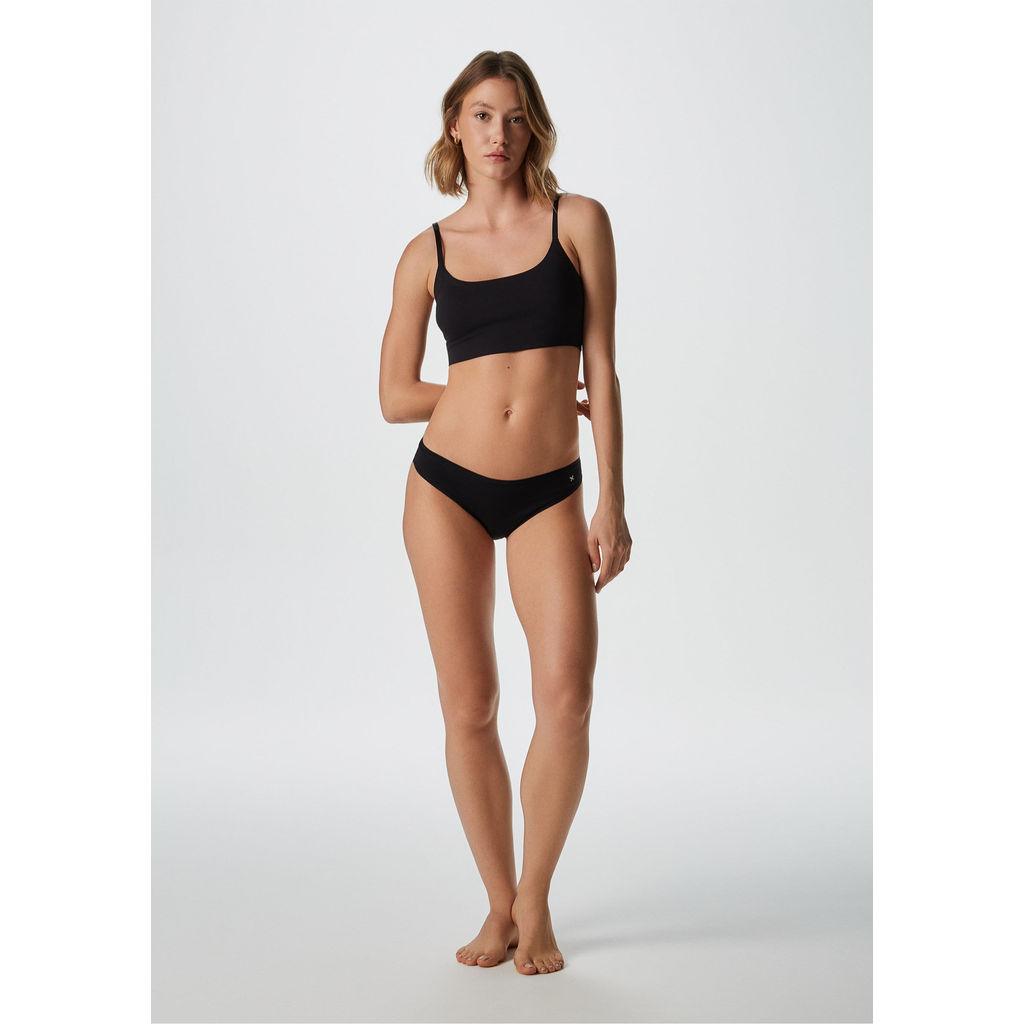 Kit 5 Calcinhas Básicas Tanga Em Algodão