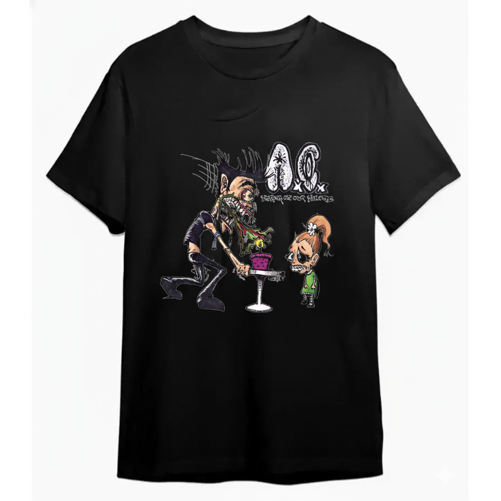 Camiseta Masculina Casual E Estilosa, Feita Inteiramente De Algodão, Com Estampa Da Banda De Grindcore AxCx em Oferta na Shopee