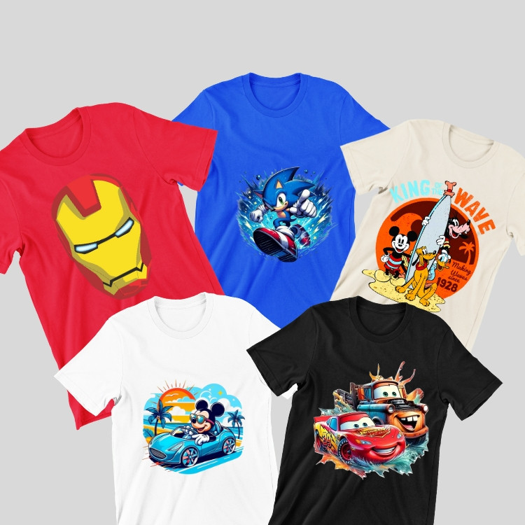 kit camiseta infantil KIT 5 CAMISETAS INFANTIS camiseta menino camiseta 100% algodão
