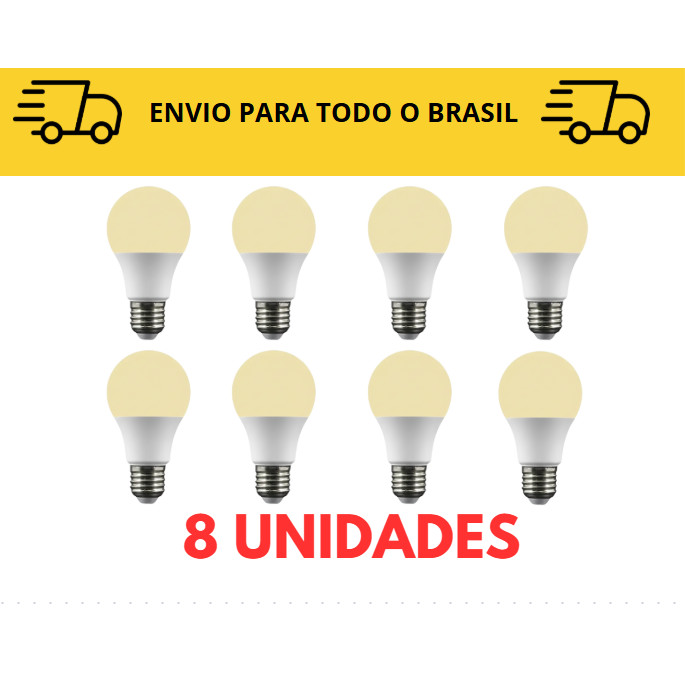 Kit 3 a 10 lâmpada de led amarela / iluminação/ lâmpada amarela / 9W 3000k Bivolt / lâmpadas de led