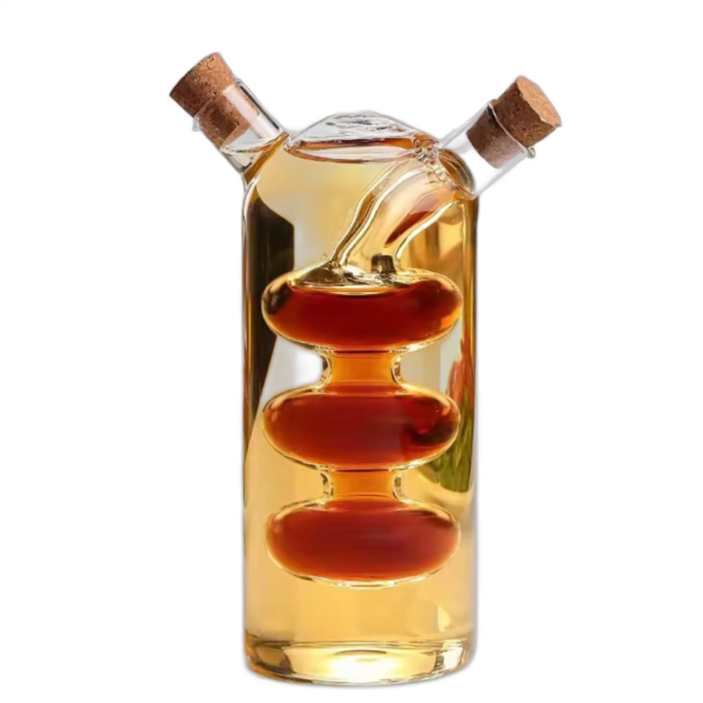 Porta Azeite E Vinagre 2 Em 1 Galheteiro De Vidro 70/320ml