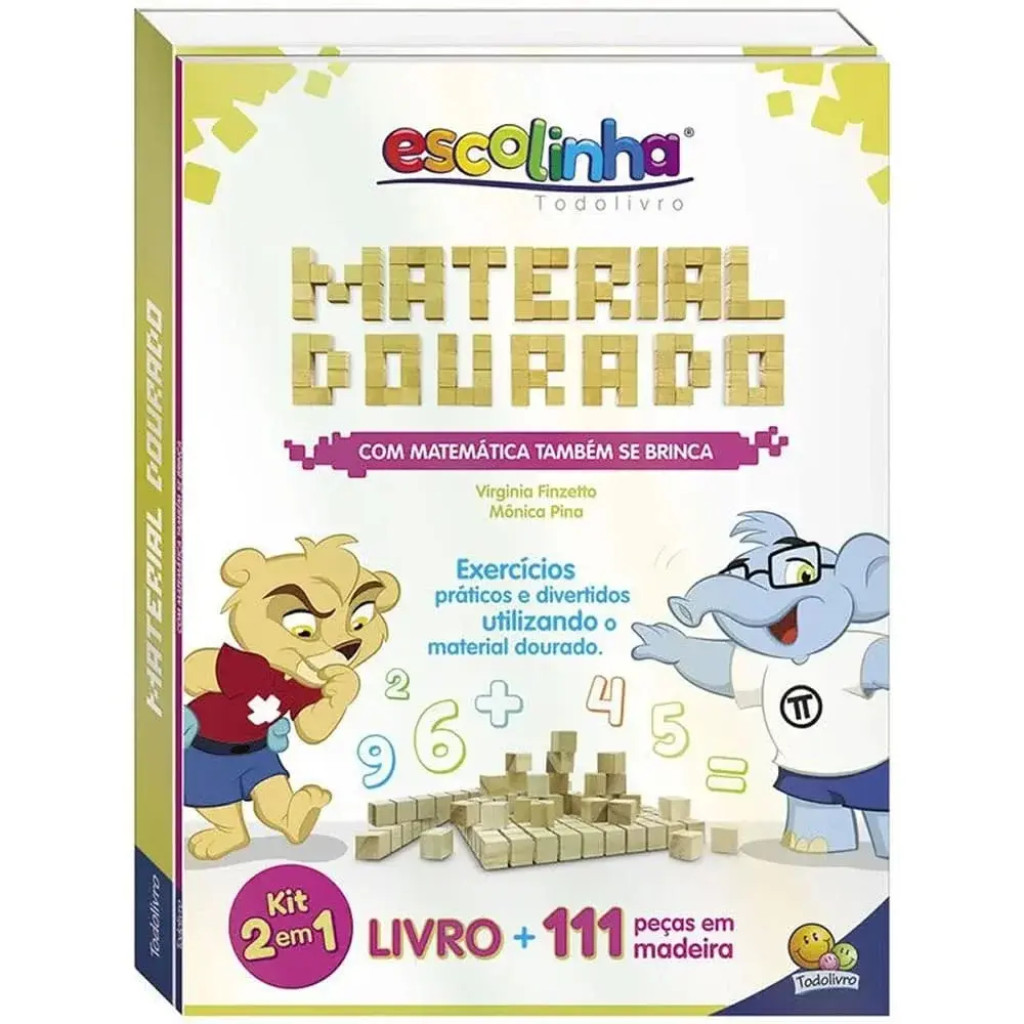 Material Dourado 111 Peças Livro Matemática Também Se Brinca Todo Livro