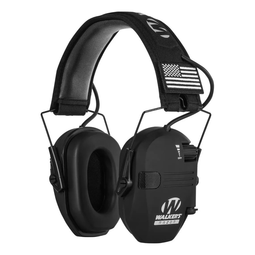 Abafador Auricular Eletrônico Walker's Razor - PRETO