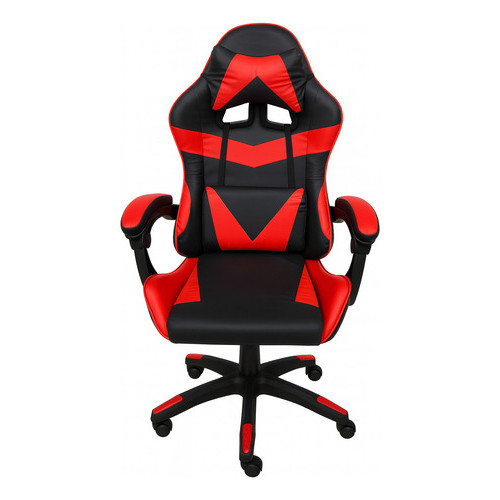 Cadeira Gamer Pc Vermelha e Preta Almofadas Ergonômicas em Couro Sintético Co Ortável Ajustável Reclinável