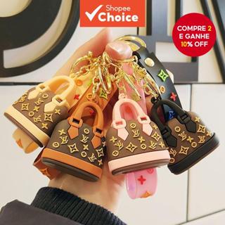 mini Chaveiro Luxuoso De Couro Genuíno Para Mulheres ; Presente Requintado E Moderno Do Dia Dos Namorados De Carro Fofo  em Oferta na Shopee