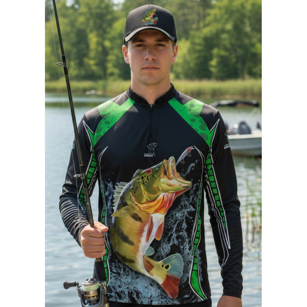 Kit Camisa Pesca + Boné Pescaria Camiseta Uv50 Promoção