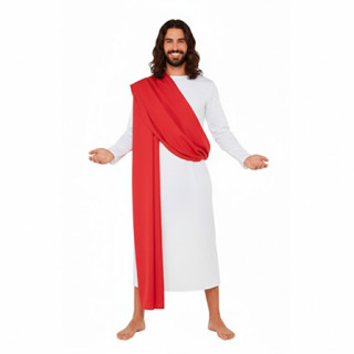 Fantasia Jesus Cristo Adulto Traje Personagem Bíblico Manto Sagrado Teatro Páscoa Sexta Feira Santa Paixão de Cristo em Oferta na Shopee