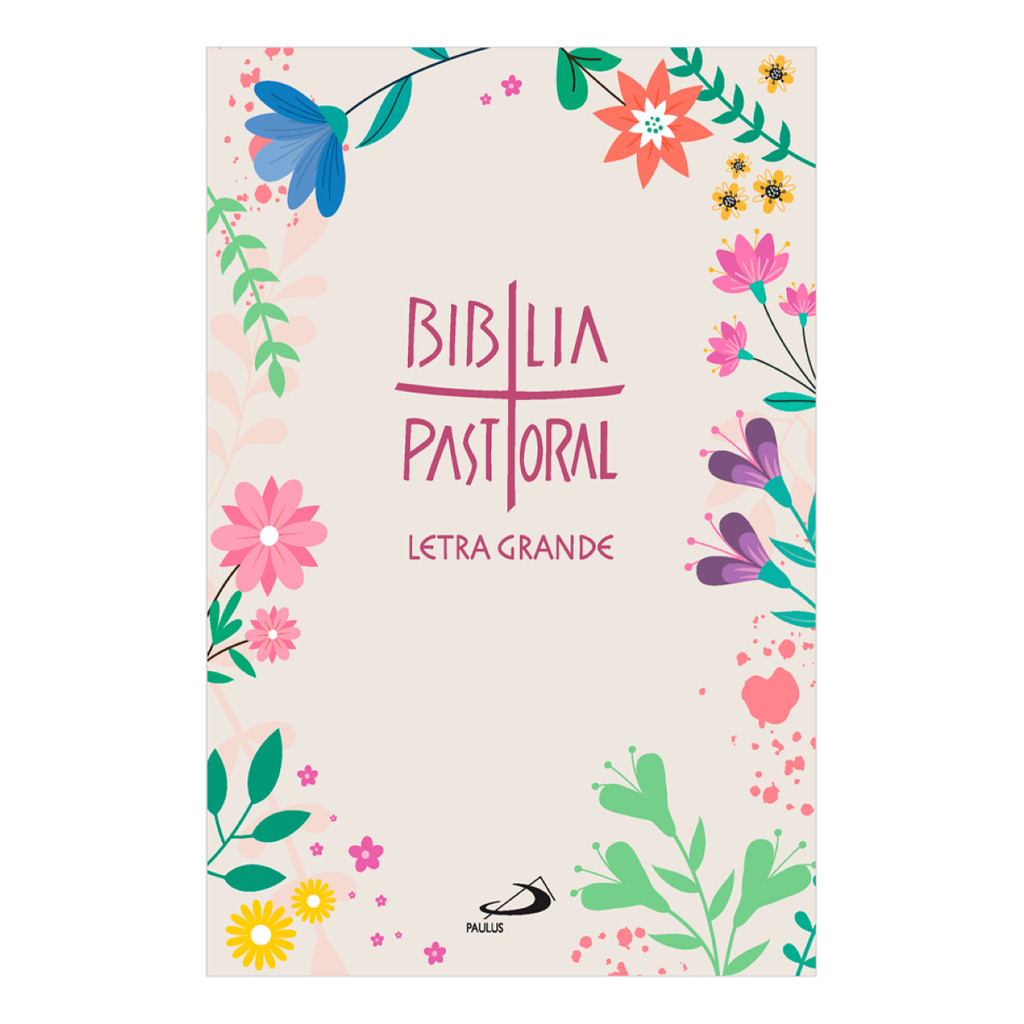 Bíblia Sagrada Pastoral Feminina Floral - Média Letra Grande (Capa Cristal)