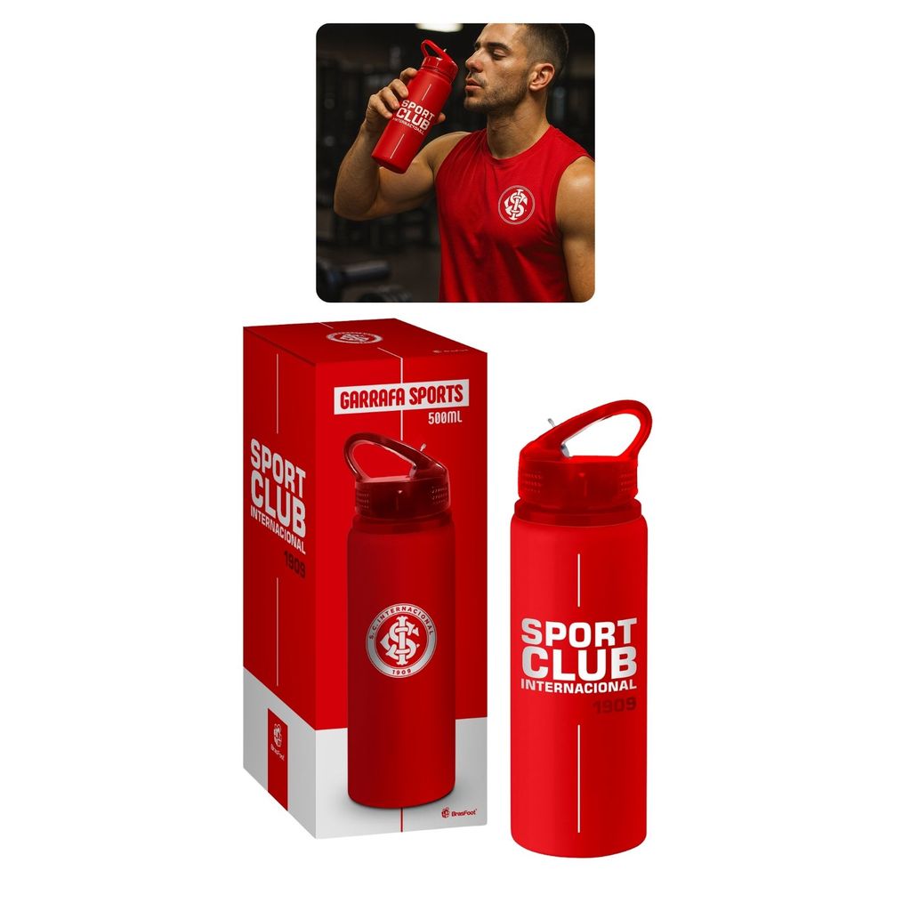 Garrafa Alumínio Sports 500ml Time Internacional Oficial em Oferta na Shopee