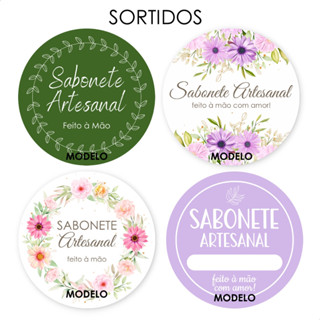 🧼 100 Etiquetas Adesivas para Sabonete Artesanal – 5x5 cm em Oferta na Shopee