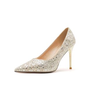 Sapatos de Salto Alto Femininos Estilo Francês Xiuhe Vestido de Noiva Sapatos de Noiva com Cristais e Lantejoulas de Dua em Oferta na Shopee