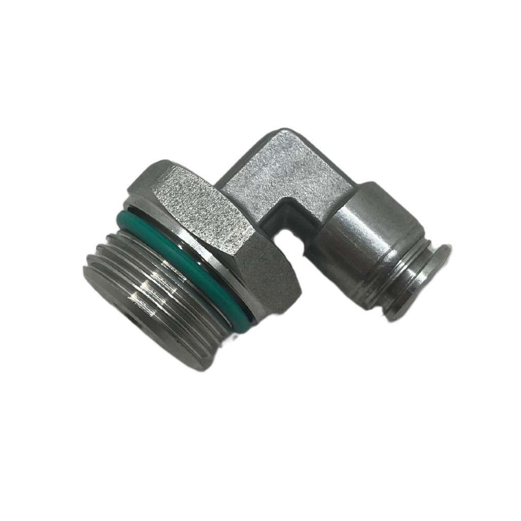 Cotovelo Aço Inox Engate Conector Tubo Pu 12mm Rosca 1/2 Bsp