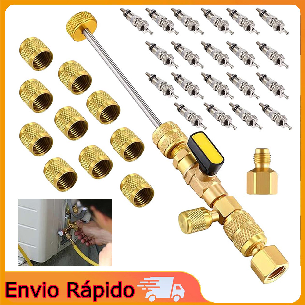 Ferramenta de remoção de núcleo de válvula de ar condicionado Chave de ar condicionado Chave de remoção de núcleo de vál