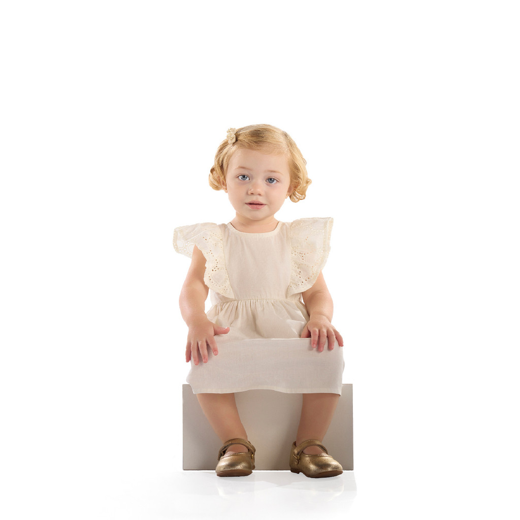 Vestido para Bebê em Tricoline Quimby