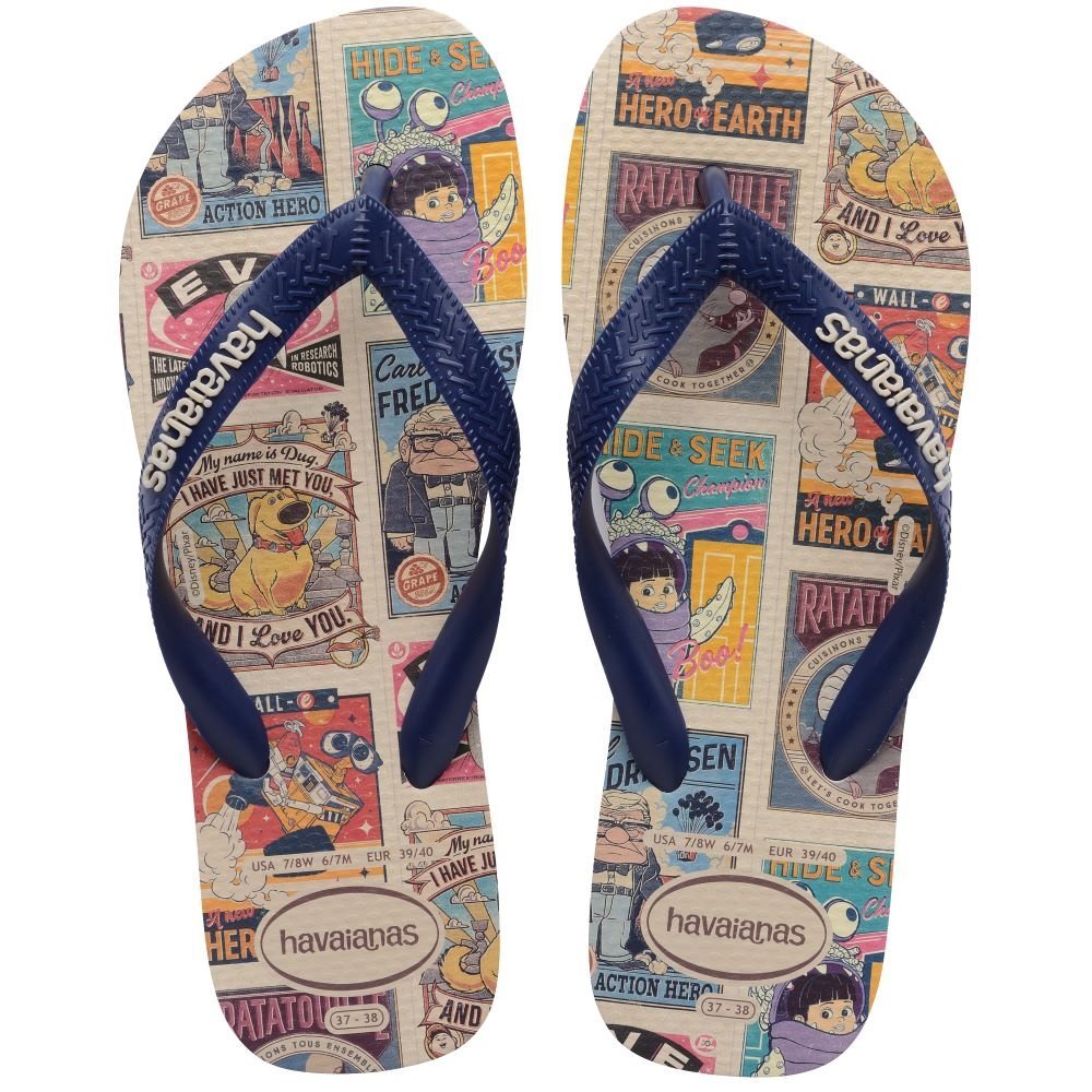 Havaianas Top Disney Classic Bege Palha/Marinho em Oferta na Shopee