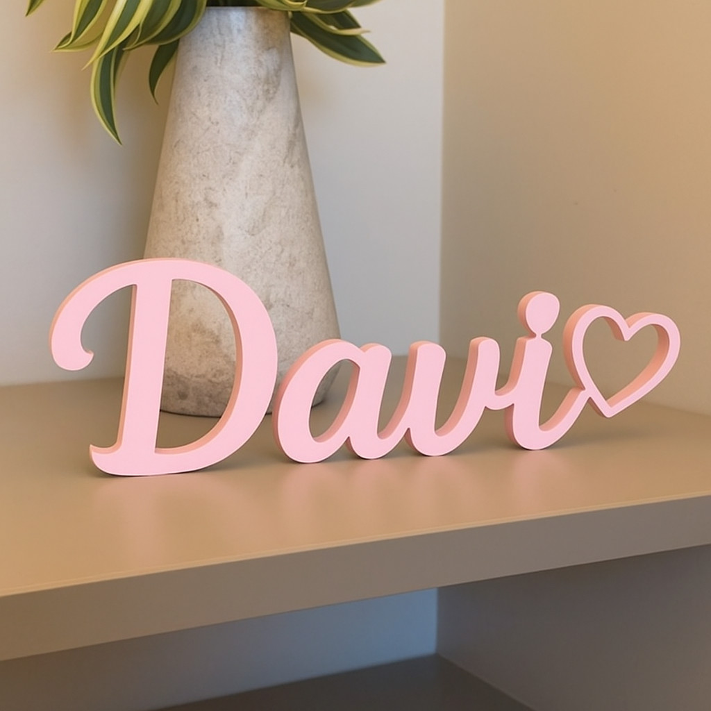Letreiro Nome 3D Personalizado Decoração Mesa Aniversário Casamento Chá de Bebê Batizado Infantil em Oferta na Shopee