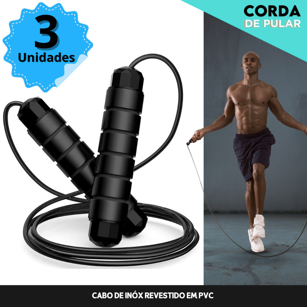 Corda de Pular 3M Pro Profissional Pegada Ergonômica, À Prova d'Água, Alta Velocidade Crossfit