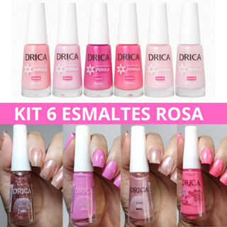 Kit 6 Esmaltes Rosa Diferentes Tons Drica em Oferta na Shopee