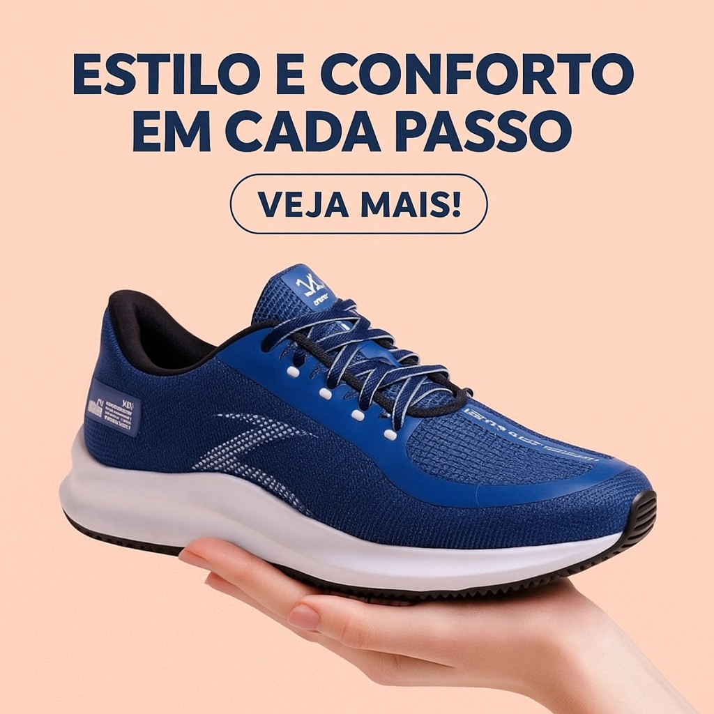 Tênis Masculino Tamanho Grande 44 ao 48 Leveza e Performance em Cada Passo em Oferta na Shopee