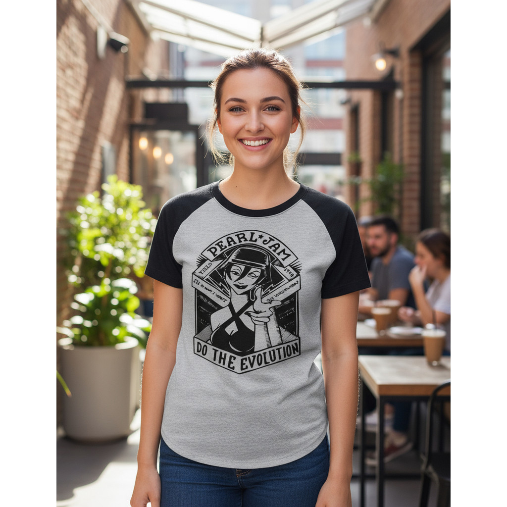 Camiseta Babylook Pearl Jam Do The Evolution Feminino feminino