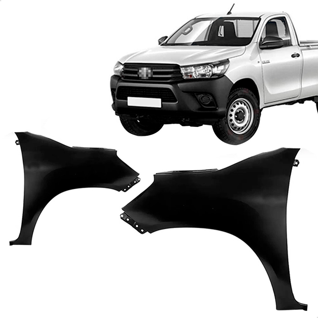 Par Paralama Hiux Pickup 16 17 18 19 20 21 22 23 Cabine Simples Sem Furo Pisca