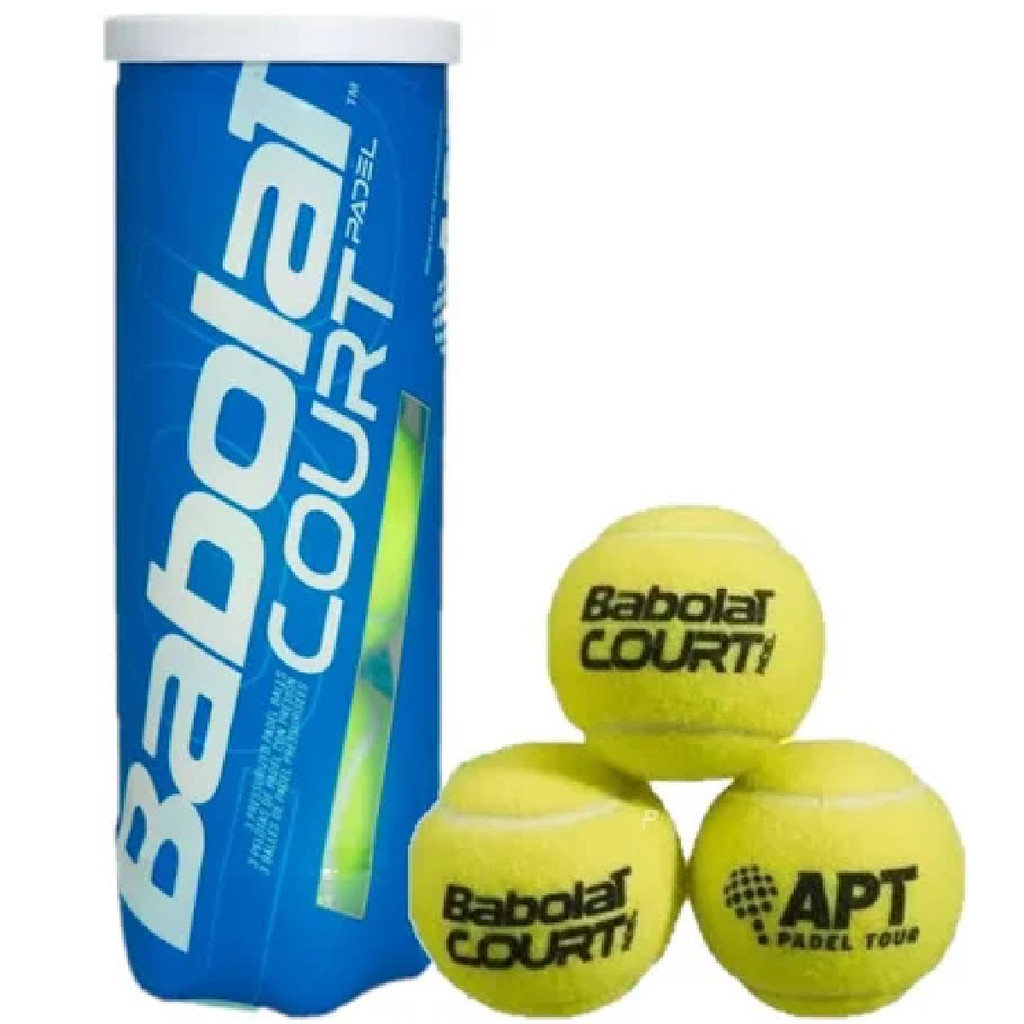 Bola Babolat Padel Court Tubo 3 Bolas Pressurizadas Alta Performance Durabilidade e Controle